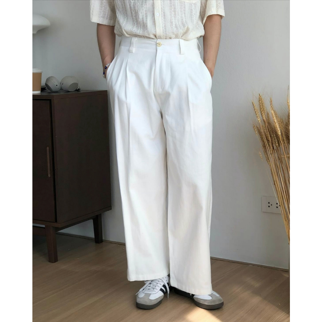 Quần Tây Kaki Nam Ống Rộng RT CLASSY Cạp Cao Không Nhăn Chất Liệu Cotton Dày Dặn