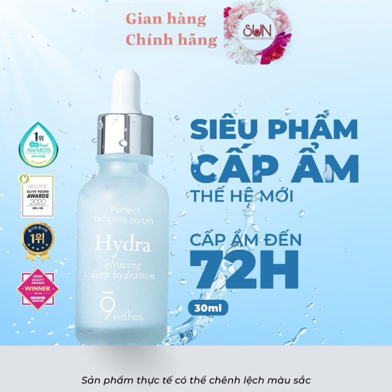 30ML TINH CHẤT SERUM DƯỠNG ẨM 9WISHES HYDRA GLOWING DEEP HYDRATION