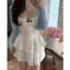 SET ÁO HAI DÂY REN PHỐI CHÂN VÁY TẦNG VÀ CARDIGAN XANH DƯƠNG, SET ĐỒ NỮ TIỂU THƯ NÀNG THƠ | MEOIN