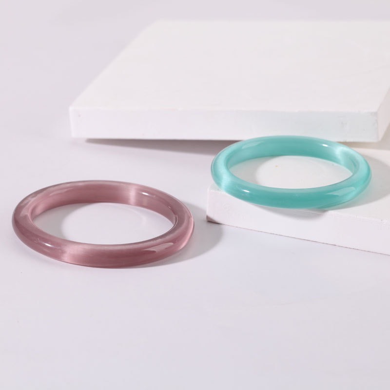Ảnh Vòng Tay Đá Mắt Mèo Bản Hẹ Đủ Màu Trẻ Trung, Thời Trang - Ngọc Trai Trường Thịnh 2