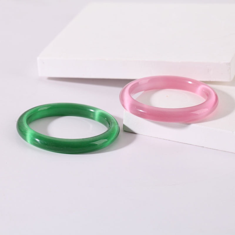 Ảnh Vòng Tay Đá Mắt Mèo Bản Hẹ Đủ Màu Trẻ Trung, Thời Trang - Ngọc Trai Trường Thịnh 3