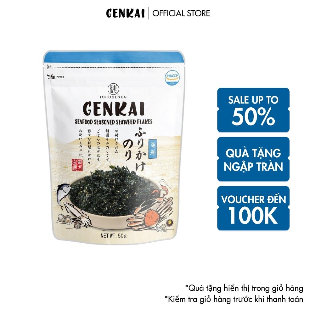 Rong Biển Trộn Cơm GENKAI Hải sản 50g | Shopee Việt Nam