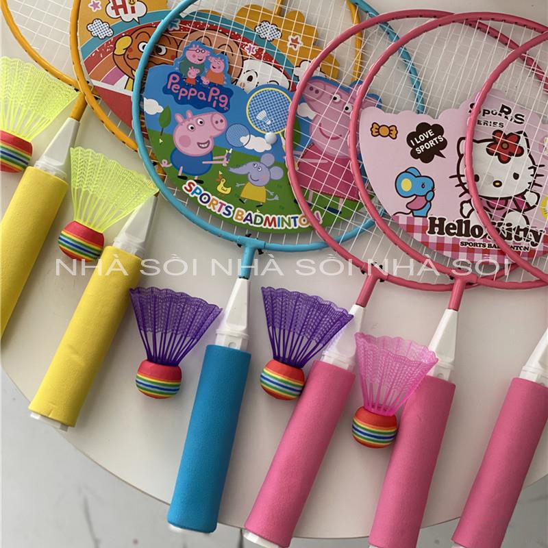 Bộ Vợt Cầu Lông Trẻ Em Kèm 2 Quả Cầu, Đồ Chơi Vận Động Mini Cho Bé Trai Bé Gái Nhiều Mẫu
