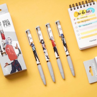 Hộp 24 Bút Bi Classmate Mực Đen Xanh Ngòi 0.5mm Cung Hoàng Đạo Bút Viết Trơn Mực Ra Đều Dùng Ghi Bài CL-BP106