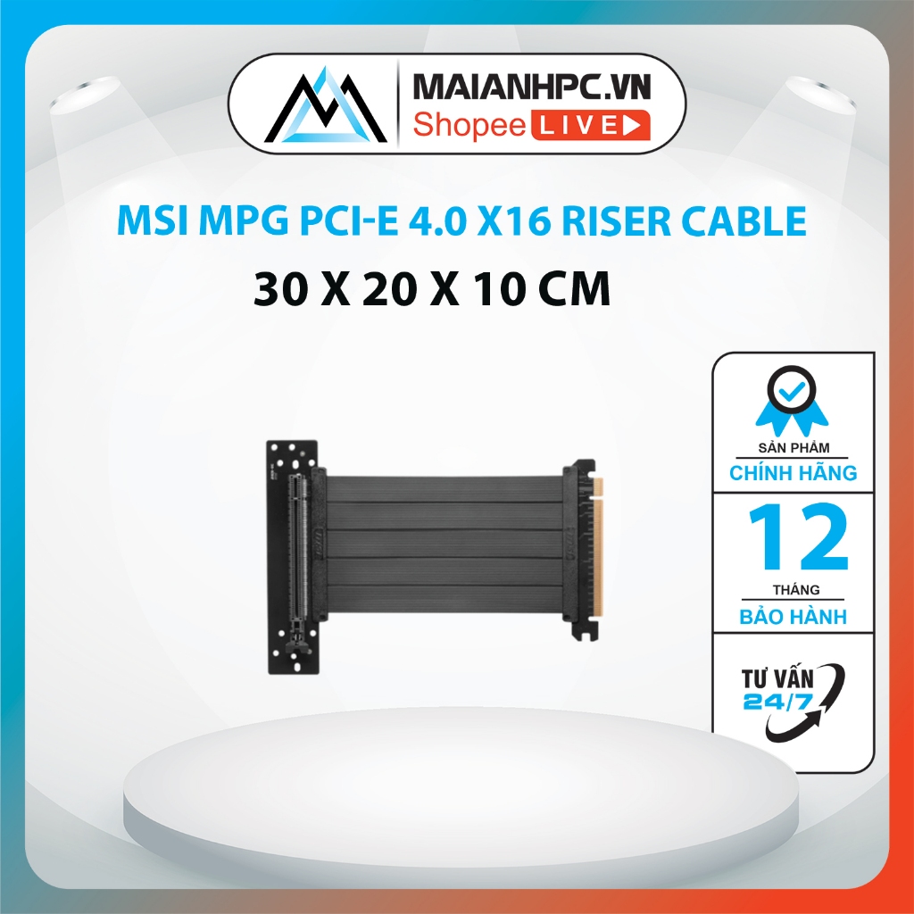MSI MPG PCI-E 4.0 X16 RISER CABLE BH 12 tháng | Shopee Việt Nam