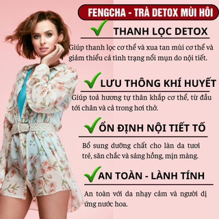 [Detox mùi hôi] Trà detox thải độc mùi hôi cơ thể Fengcha cho người có nhiều mồ hôi, mồ hôi nặng mùi bịch 30 gói lọc