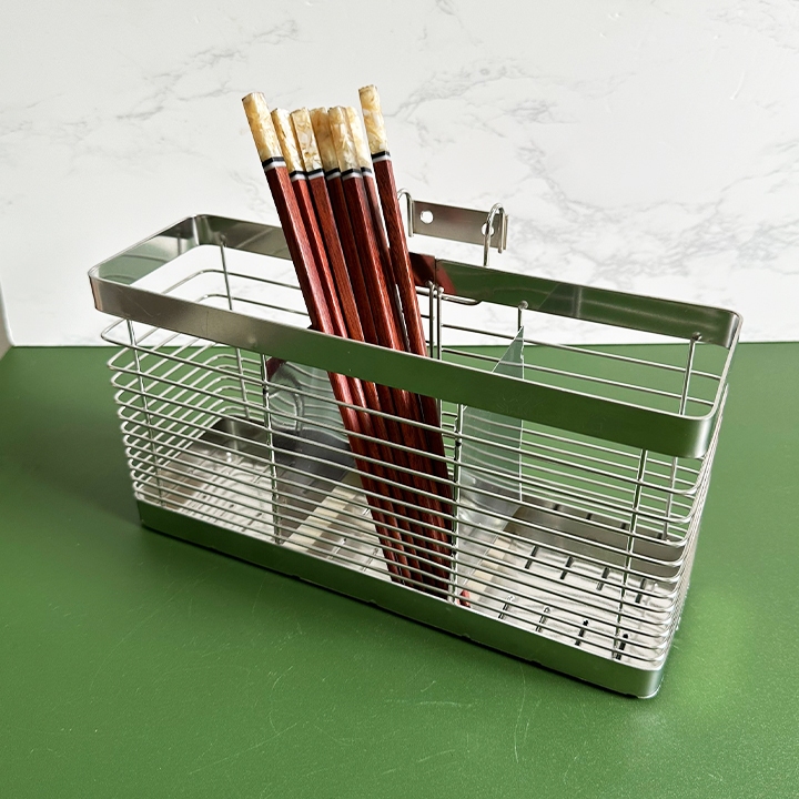 Ống đựng đũa thìa mẫu Vuông nhìu ngăn chất liệu inox 201 - Giá đở đũa ...