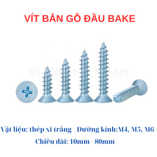 Vít trắng mạ kẽm bắt nở nhựa, tắc kê nhựa bắn vào tường, gỗ, đủ kích cỡ 4li, 5li, 6li (túi 30 con)