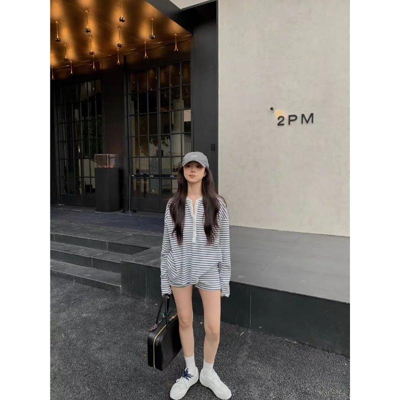 M.H STYLE  (SẴN) Sét áo phông+ quần short kẻ karo kèm ảnh cận chất