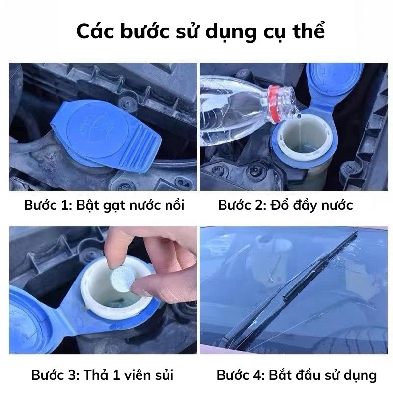 Combo Viên Sủi Rửa Kính Ô tô