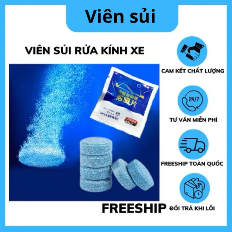 Combo Viên Sủi Rửa Kính Ô tô