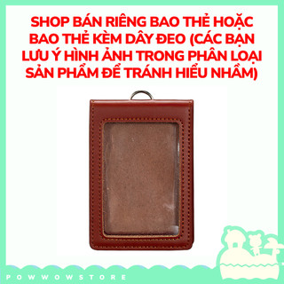 [Sẵn VN] Bao Đựng Thẻ Nhân Viên Dạng Gập Hai Ngăn Da Pu Phong Cách Màu Sắc Đơn Giản