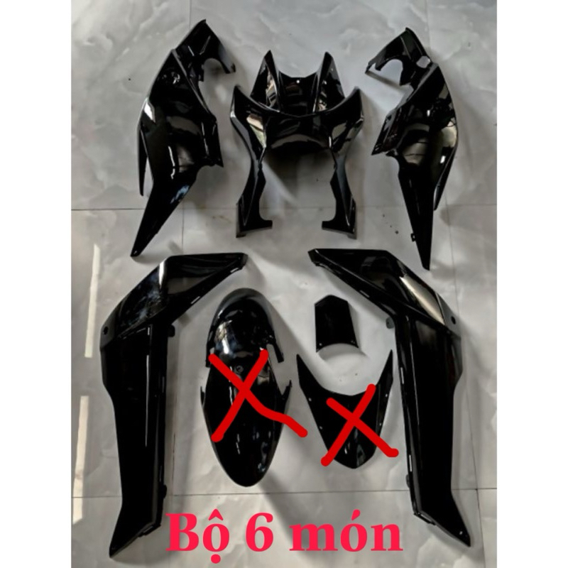 Bộ nhựa 6,7,8 món lắp xe điện Xmen đèn bi cầu( tặng kèm 4 ốc lắp mặt nạ) phụ tùng xe điện