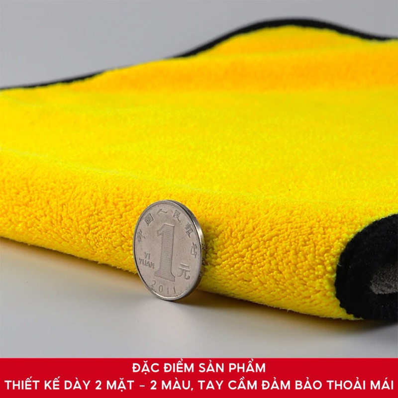 Khăn Lau Xe Ô Tô Chuyên Dụng 3M Sợi Microfiber Siêu Mềm Mịn Siêu Thấm Lau Xe Hơi 2 Lớp 2 Mặt Siêu Sạch Thấm Hút