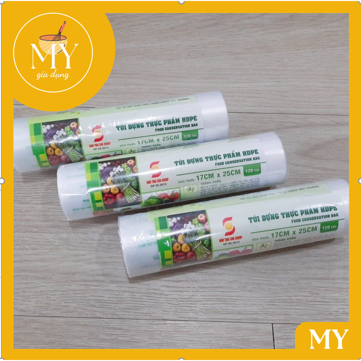 Set 3 cuộn bọc thực phẩm phân hủy sinh học (1 cuộn 20x30cm, 2 cuộn 25x35cm) thân thiện môi trường-Túi bọc thực phẩm.