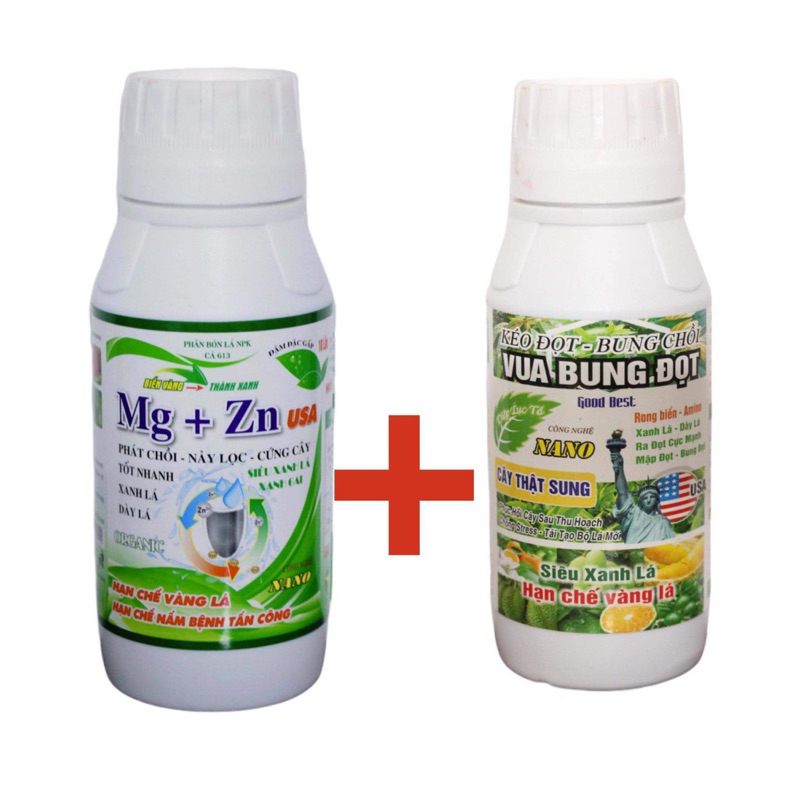 Combo 1 chai mg kẽm+ 1 chai vua bung đọt