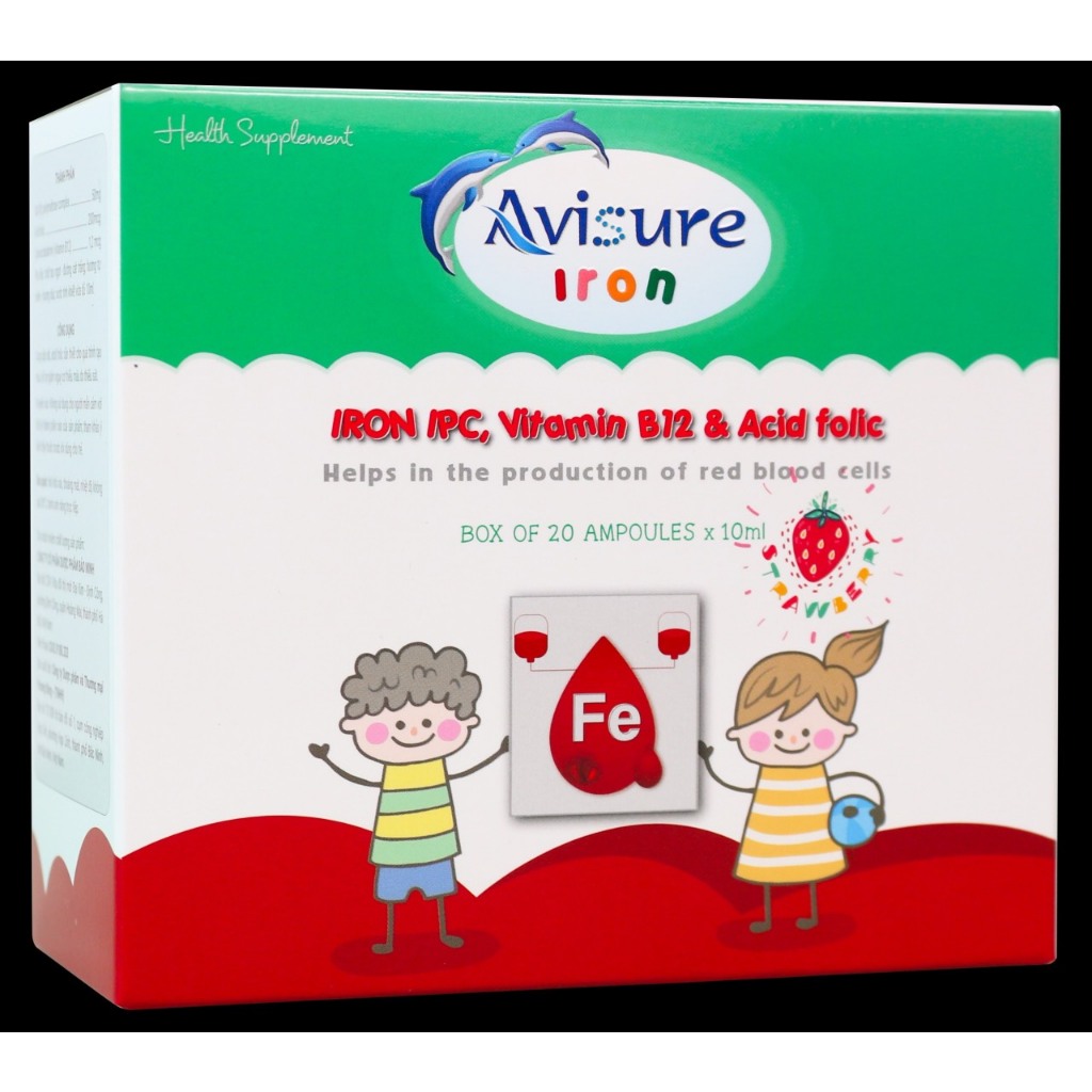 Avisure Iron bổ sung sắt hữu cơ cho bé dạng siro 30 ống Date mới ...