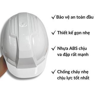 Mũ bảo hộ lao động SEEDA nút vặn lót xốp nhựa ABS HPS4 dùng trong lao động công trình