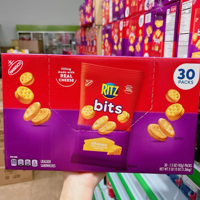 [Hàng Mỹ 🇺🇸 Date 07/2026] Bánh quy Ritz bits Phô mai Thùng 30 gói 1 ...