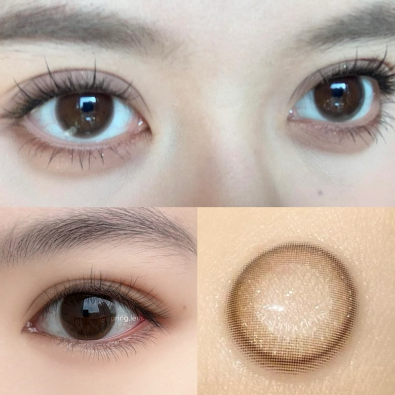 Kính áp tròng SOFF BROWN nâu choco tự nhiên có giãn 1 tháng | Spring Lens