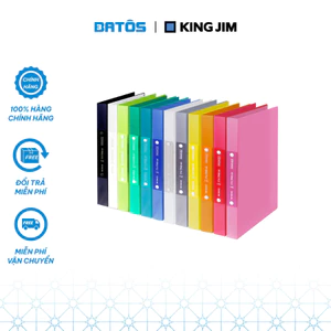 File còng nhẫn chữ O King Jim PP Simplease A4S 621TGVS & 622TGSV, 2 còng, 12 màu sắc.
