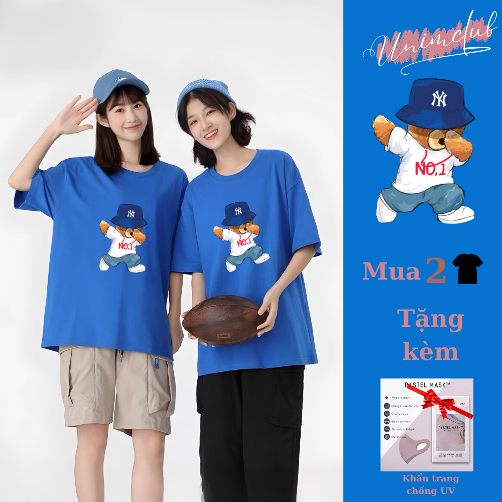 [VẢI 250 GSM] Áo Thun Gấu Giơ Tay NO1 Form Unisex Unim Store Vải Cotton 100% Cao Cấp Nhiều Màu - AP230