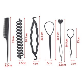 COMBO 2 Set Dụng Cụ Tạo Kiểu Tóc Tết Bện 6 Món Cho Nữ, Bộ Dụng Cụ Tết Tóc Bồng Bềnh Xinh Xắn Tiện Lợi 88807