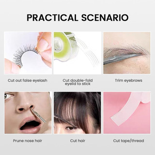 Kéo Tỉa Lông Mũi Lông Mày Đầu Tròn Đầu Nhọn Bằng Thép Không Gỉ Tiện Dụng Cao Cấp 88806