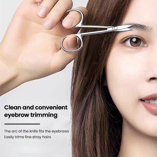 Kéo Tỉa Lông Mũi Lông Mày Đầu Tròn Đầu Nhọn Bằng Thép Không Gỉ Tiện Dụng Cao Cấp 88806