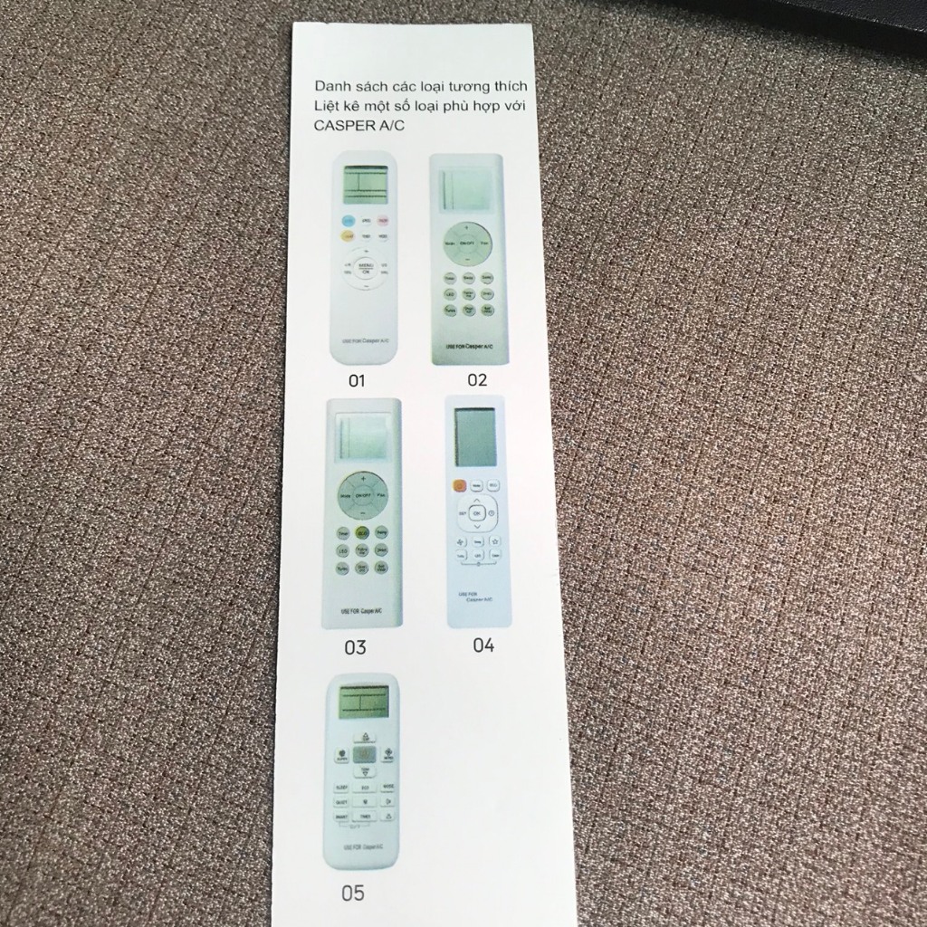 Điều khiển điều hòa đa năng casper NL-CP01, Remote máy lạnh casper mẫu đa năng dùng cho nhiều mẫu khiển khác nha casper