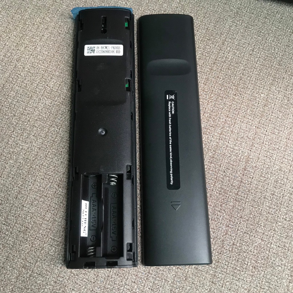 Điều khiển tivi panasonic giọng nói loại ngắn 1 nút xanh, Remote TV panasonic có mic giọng nói