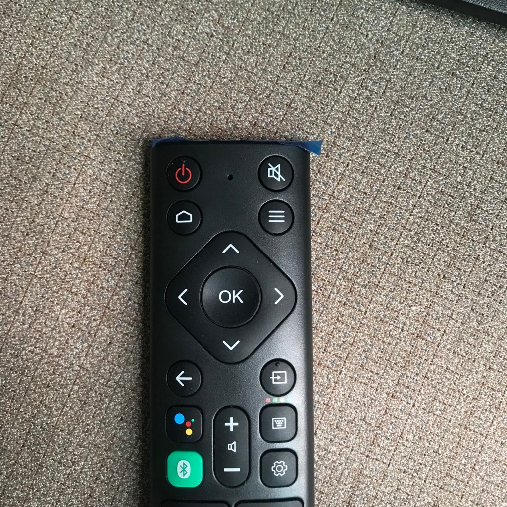 Điều khiển tivi panasonic giọng nói loại ngắn 1 nút xanh, Remote TV panasonic có mic giọng nói