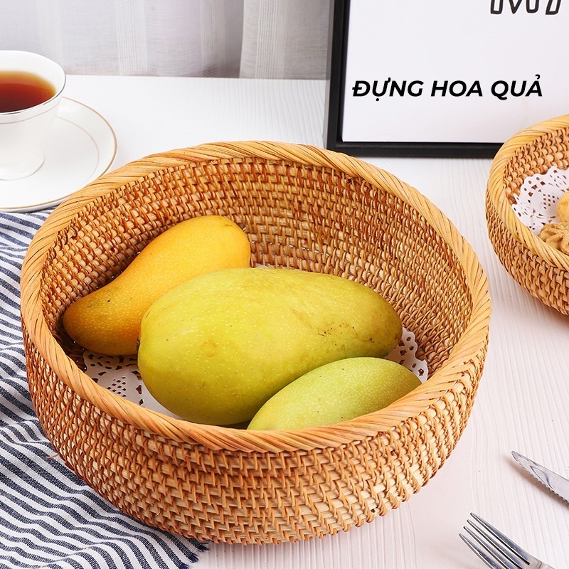 Bát mây tre đan Tre Làng đường kính 20cm - 26cm | Shopee Việt Nam