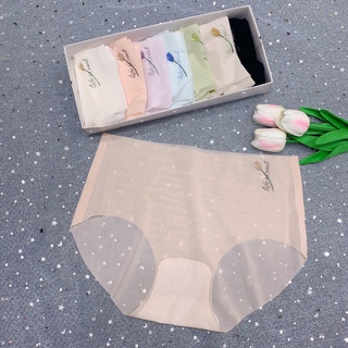 [Combo 10 Cái] Quần Lót Nữ Su Tơ Hoa Tulip Mềm Mịn Mỏng Tàng Hình Không Lộ Viền Cao Cấp