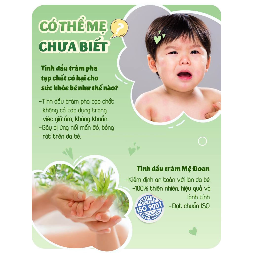 Ảnh Tinh dầu tràm Mệ Đoan nguyên chất giữ ấm, đuổi muỗi, phòng cảm lạnh cho bé 5ml 3