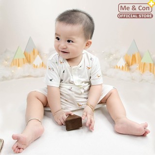 Bộ cộc tay cài thẳng cho bé nhà Mẹ và Con+ nhiều họa tiết đáng yêu vải sợi tre mềm mịn từ 5M đến 6Y