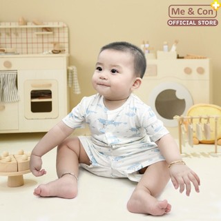 Bộ cộc tay cài thẳng cho bé nhà Mẹ và Con+ nhiều họa tiết đáng yêu vải sợi tre mềm mịn từ 5M đến 6Y