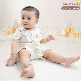 Bộ cộc tay cài thẳng cho bé nhà Mẹ và Con+ nhiều họa tiết đáng yêu vải sợi tre mềm mịn từ 5M đến 6Y