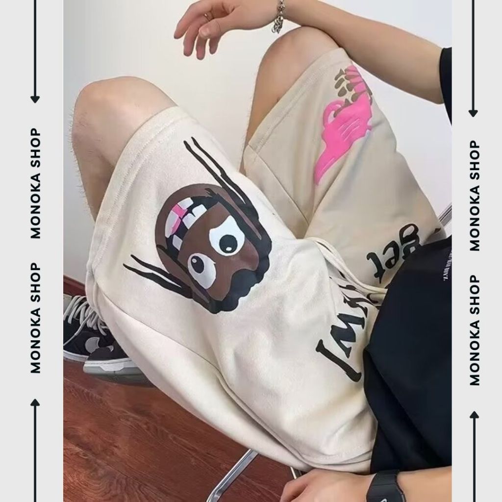 Quần short đùi ống rộng dây rút hoạt hình Special nam nữ Quần sooc hiphop cá tính đi chơi mặc nhà cute T206G MONOKA SHOP