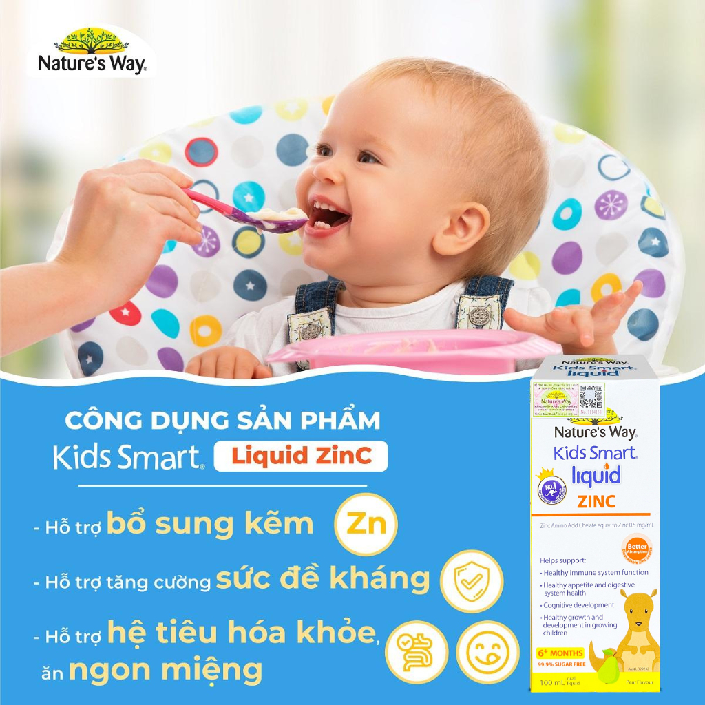 Ảnh Siro Uống Nature's Way Kids Smart Liquid Zinc Bổ Sung Kẽm, Tăng Sức Đề Kháng Cho Bé 100ml 1