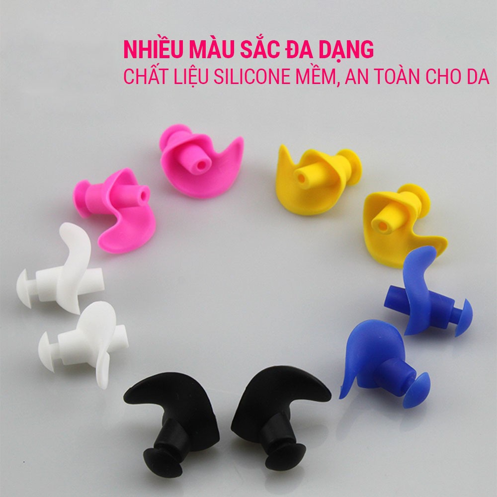 Bộ 2 nút bịt tai EP1 chất liệu silicon dẻo mềm mịn chống nước 100% bảo vệ an toàn cho da SPORTY