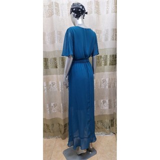 Đầm maxi chiffon cột eo SLNY