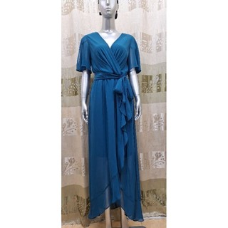 Đầm maxi chiffon cột eo SLNY