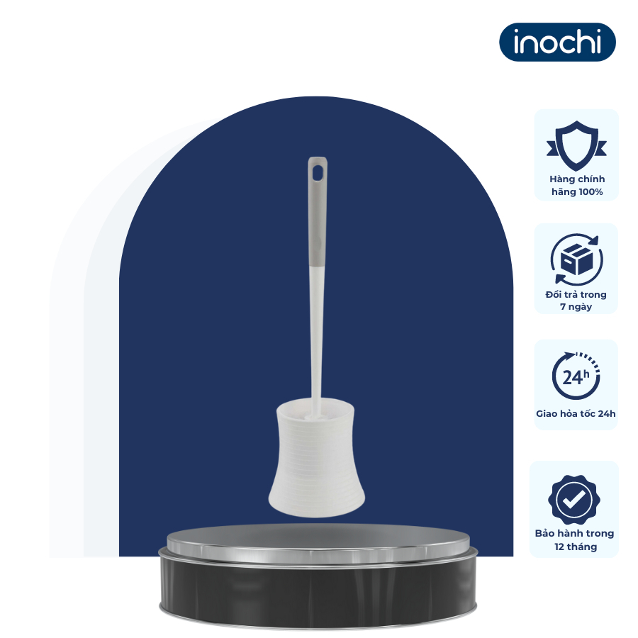 BỘ CHỔI CỌ TOILET KIREI Inochi - Tay cầm tiện dụng, bền chắc, làm sạch hiệu quả
