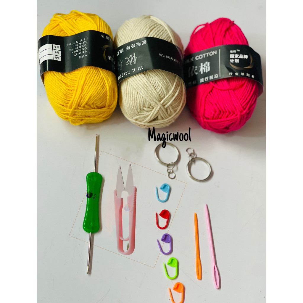 Set Len móc Cơ Bản, Combo Móc Len Cho Người Mới Bắt Đầu Handmade ...