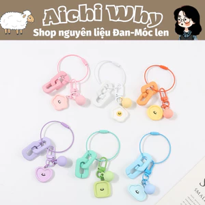 Móc khóa mặt dây chuyền mặt cười, phụ kiện, vòng dây sơn màu, mặt dây chuyền trang sức, mây và hoa