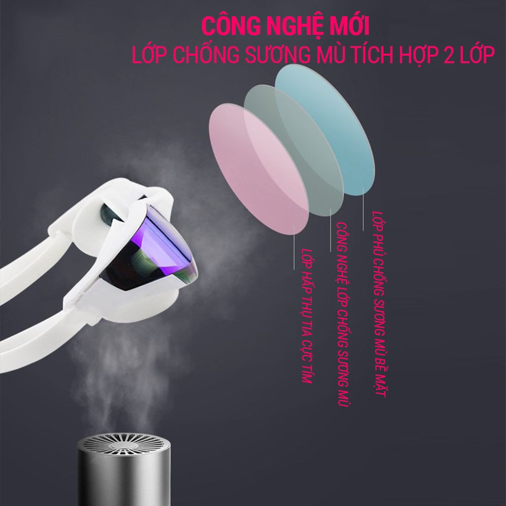 Kính bơi người lớn tráng gương SPORTY 720 cản tia UV, chống sương mờ, bảo vệ mắt