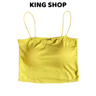 Áo 2 Dây Nữ Mút Mỏng Kiểu Dáng Croptop Khoét Ngực Móc Xích, Áo Bra Cotton Thoáng King Shop B-3034