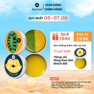 Bộ đôi giảm thâm môi, dưỡng ẩm căng mọng, làm hồng tự nhiên Baresoul Lip Balm & Mask 10g + Sweet Talker 20g