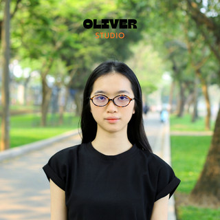 (Giá  trải nghiệm) Kính râm bầu dục dáng nhỏ Oliver chất liệu nhựa mắt chống ánh sáng xanh